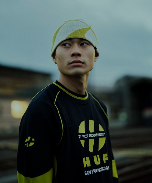 BIG BLOCK CURVE BEANIE / HUF ハフ ビーニー（ニットキャップ