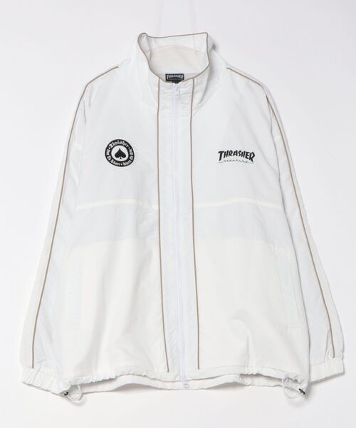 THRASHER(スラッシャー)の「【THRASHER/スラッシャー】ナイロンタスラン パイピングブルゾン(ナイロンジャケット・メンズ・ブラック/ホワイト・X-LARGE/MEDIUM/LARGE)」の2枚目の写真