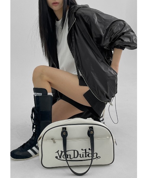 BLACKUP（ブラックアップ）の「[MADE] バンデルフードウィンドブレーカージャンパー（ナイロンジャケット・レディース・レッド/ブラック/クリーム・FREE）」の6枚目の写真