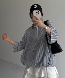 wee9s（ウィークス）の「over size half zip holiday PO / オーバーサイズハーフジップホリデープルオーバー（Tシャツ/カットソー）」
