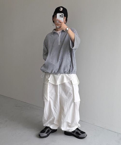 セール】over size half zip holiday PO / オーバーサイズハーフ