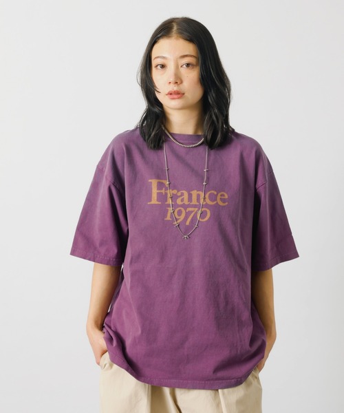 REMI RELIEF(レミレリーフ)の「【REMI RELIEF / レミレリーフ】ロゴTシャツ / SP加工14/天竺T(France1970)【WEB限定】(Tシャツ/カットソー・レディース・エンジ/サックスブルー/ブラック/オフホワイト・フリー)」の16枚目の写真
