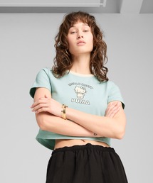 PUMA プーマ ウィメンズ PUMA x ハローキティ アンド フレンズ グラフィック ベビー 半袖 Tシャツ