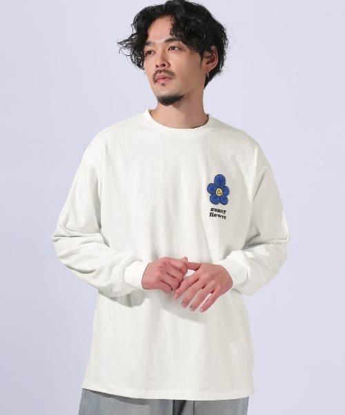 LUXSTYLE(ラグスタイル)の「ワンポイントサガラ刺繍ロンT(Tシャツ/カットソー・メンズ・ホワイト/ホワイト系その他/ブラック系その他/ブラック・M/L)」の7枚目の写真