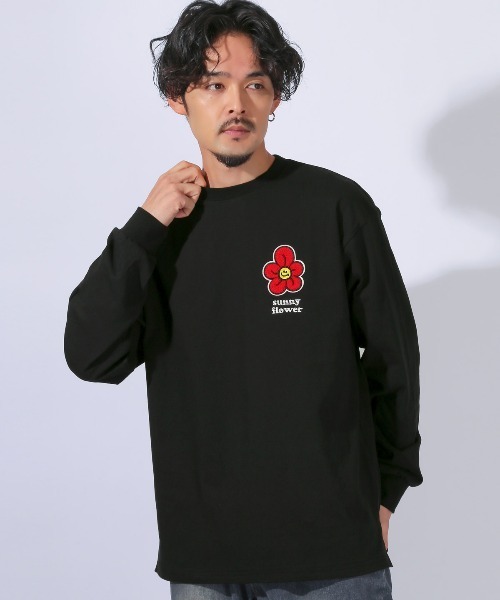 LUXSTYLE(ラグスタイル)の「ワンポイントサガラ刺繍ロンT(Tシャツ/カットソー・メンズ・ホワイト/ホワイト系その他/ブラック系その他/ブラック・M/L)」の9枚目の写真
