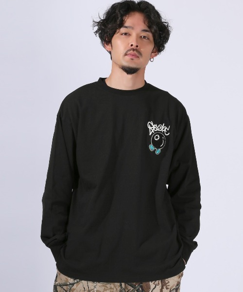 LUXSTYLE(ラグスタイル)の「ワンポイントサガラ刺繍ロンT(Tシャツ/カットソー・メンズ・ホワイト/ホワイト系その他/ブラック系その他/ブラック・M/L)」の13枚目の写真