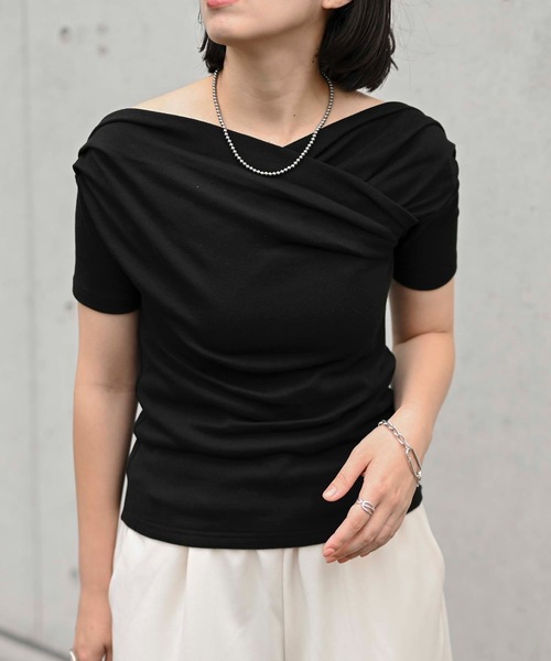 thenewyouthpark オフショルトップス オフショルダー Tシャツ トップス[品番：TKYW0000039]｜ミスウェ
