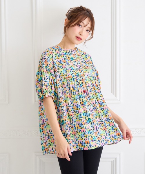 Jolly Poupee(ジョリープッペ)の「【22fabric】リボンコレクター/ブラウス(シャツ/ブラウス・レディース・ネイビー/オフホワイト・38/42/46)」の13枚目の写真