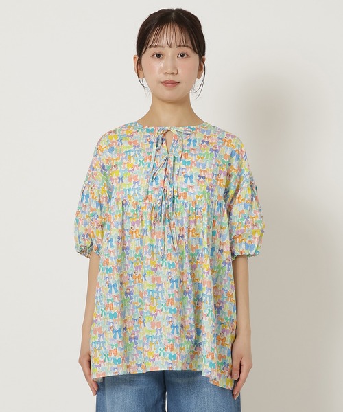 ブラウス シャツ 「22fabric」リボンコレクター/ブラウス レディース 22fabric】リボンコレクター/ブラウス（シャツ/ブラウス