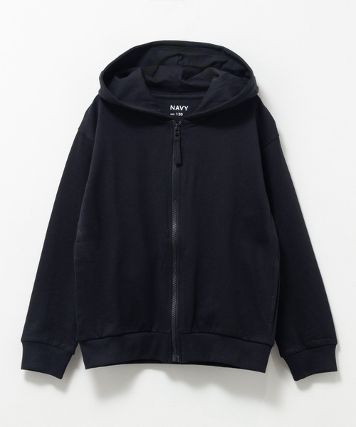 NAVY(ネイビー)の「【ボーイズ ガールズ】NAVY 綿100% ミニ裏毛 フルジップパーカー(パーカー・キッズ・オートミール/ミント/ネイビー/ラベンダー/杢グレー/ブラック・130/140/150/160/120)」の7枚目の写真