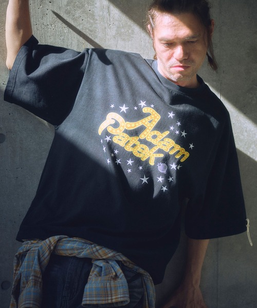 ADAM PATEK(アダムパテック)の「ADAMPATEK/disco logo short sleeve T/ディスコロゴプリントT(AP2514021)(Tシャツ/カットソー・レディース・ブラック/ホワイト/パープル・1/2)」の15枚目の写真