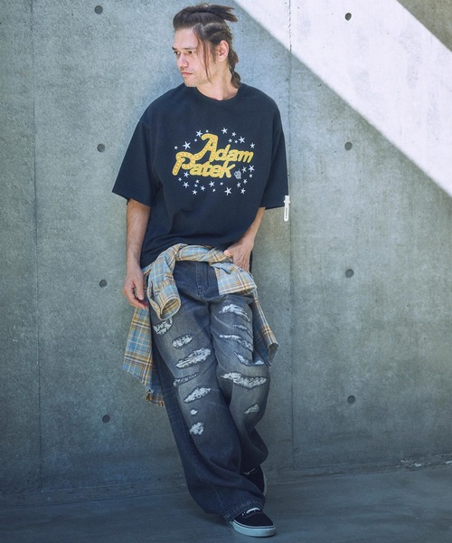 ADAM PATEK(アダムパテック)の「ADAMPATEK/disco logo short sleeve T/ディスコロゴプリントT(AP2514021)(Tシャツ/カットソー・レディース・ブラック/ホワイト/パープル・1/2)」の18枚目の写真