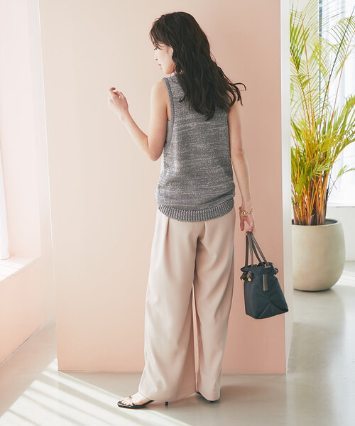 La boutique BonBon（ラブティックボンボン）の「【ヴィオラドーロ】ストラップ付ノットハンドルナイロントート（トートバッグ・レディース・チャコールグレー/グレー系その他・FREE）」の9枚目の写真