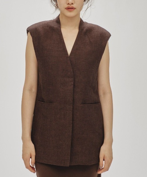 新品未使用　期間限定お値下げ中　TODAYFUL Linen Over Vest セール】TODAYFUL Linen Over Vest 12510107（ベスト