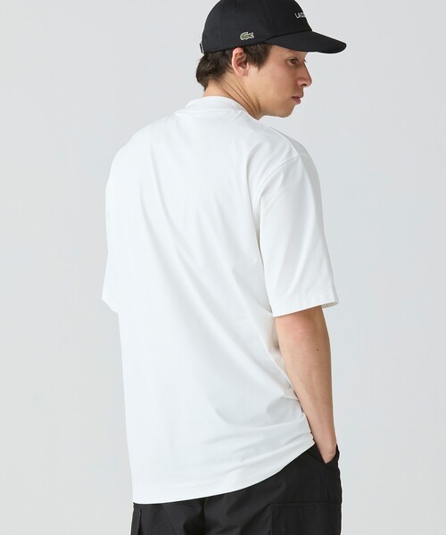 LACOSTE(ラコステ)の「ワンポイントロゴ オーバーサイズ ポケット半袖Tシャツ 透け防止 速乾 ストレッチ(Tシャツ/カットソー・メンズ・ブラック/グレイッシュブルー/ホワイト・3/5/4/6)」の6枚目の写真