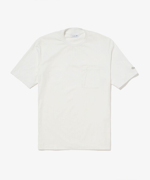 LACOSTE(ラコステ)の「ワンポイントロゴ オーバーサイズ ポケット半袖Tシャツ 透け防止 速乾 ストレッチ(Tシャツ/カットソー・メンズ・ブラック/グレイッシュブルー/ホワイト・3/5/4/6)」の9枚目の写真
