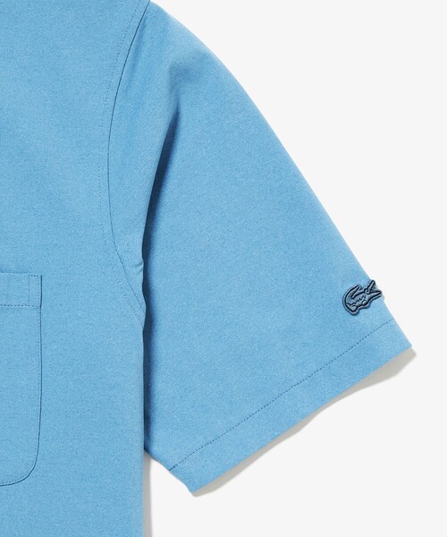 LACOSTE(ラコステ)の「ワンポイントロゴ オーバーサイズ ポケット半袖Tシャツ 透け防止 速乾 ストレッチ(Tシャツ/カットソー・メンズ・ブラック/グレイッシュブルー/ホワイト・3/5/4/6)」の20枚目の写真