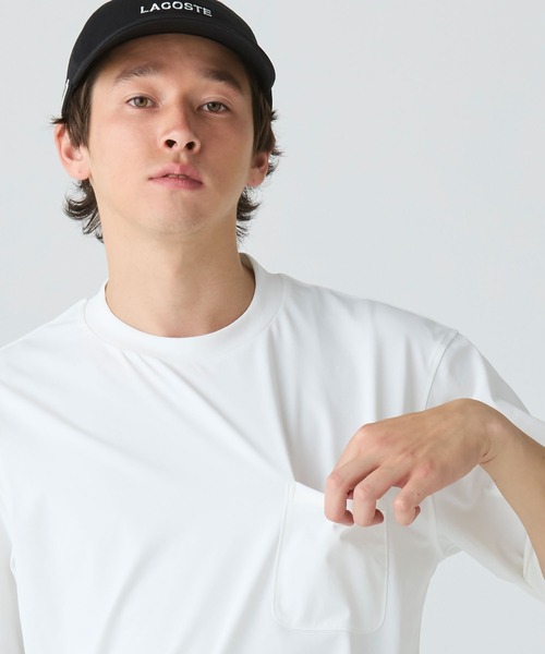 セール】ワンポイントロゴ オーバーサイズ ポケット半袖Tシャツ 透け