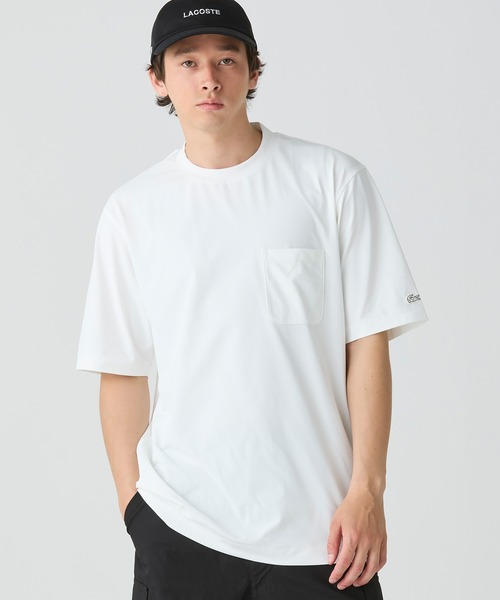LACOSTE(ラコステ)の「ワンポイントロゴ オーバーサイズ ポケット半袖Tシャツ 透け防止 速乾 ストレッチ(Tシャツ/カットソー・メンズ・ブラック/グレイッシュブルー/ホワイト・3/5/4/6)」の22枚目の写真