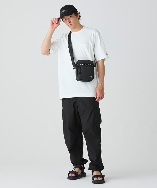 セール】ワンポイントロゴ オーバーサイズ ポケット半袖Tシャツ 透け