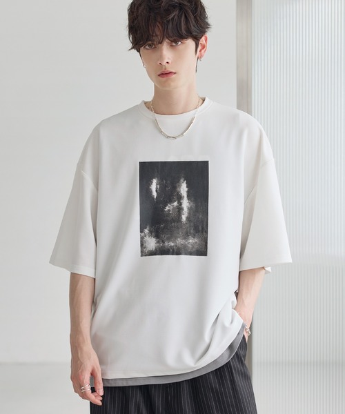 ELT グラフィックプリント シアー長袖Tシャツ ELT グラフィックプリント シアー長袖Tシャツ 25SS】【2点セット】接触