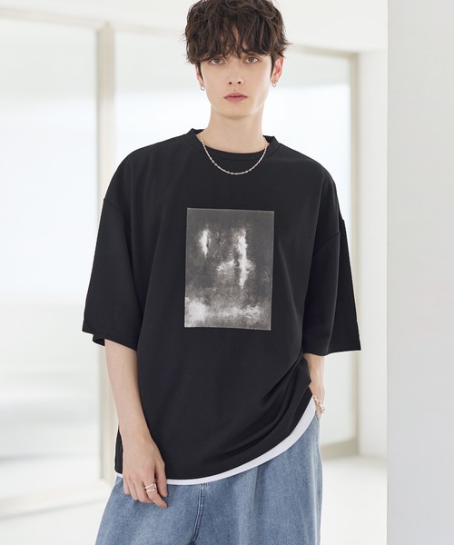 25SS】【2点セット】接触冷感/抗菌防臭 グラフィックプリント 梨地