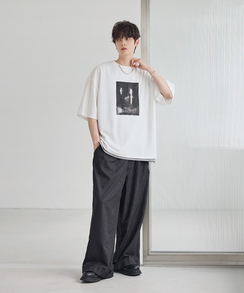 25SS】【2点セット】接触冷感/抗菌防臭 グラフィックプリント 梨地