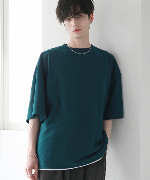 ETELIO（エテリオ）の「【26SS】【2点セット】接触冷感/抗菌防臭  梨地Tシャツ＆タンクトップアンサンブルセット（Tシャツ/カットソー・メンズ・ブラック/ブルーグリーン/ワイン/チャコール/ネイビー/ホワイト/グリーン/パープル/ホワイト系/ブラック系/ワイン系/ネイビー系・S/M/L/XL/XS）」の18枚目の写真