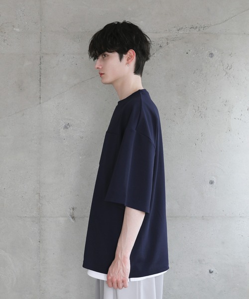 ETELIO(エテリオ)の「【25SS】【2点セット】接触冷感/抗菌防臭 グラフィックプリント 梨地ビッグTシャツ&ロングタンクトップアンサンブルセット(Tシャツ/カットソー・メンズ・ブラック/ブルーグリーン/ワイン/チャコール/ネイビー/ホワイト/グリーン/パープル/ホワイト系/ブラック系/ワイン系/ネイビー系・S/M/L/XL/XS)」の21枚目の写真