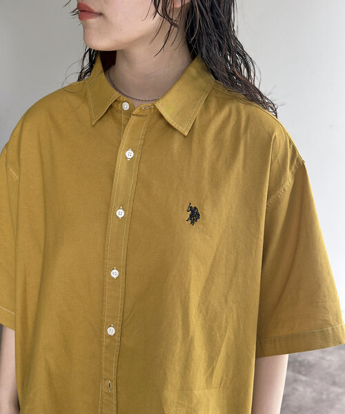 CPCM(シーピーシーエム)の「【U.S. POLO ASSN.】オックスピグメント半袖シャツ(シャツ/ブラウス・メンズ・グリーン/キャメル/ネイビー/ブラック・MEDIUM/LARGE)」の18枚目の写真