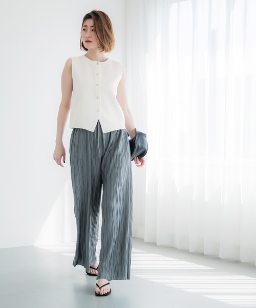 Drawing Numbers 金ボタンニットベスト 予約]金ボタンVネックニットベスト – Frene