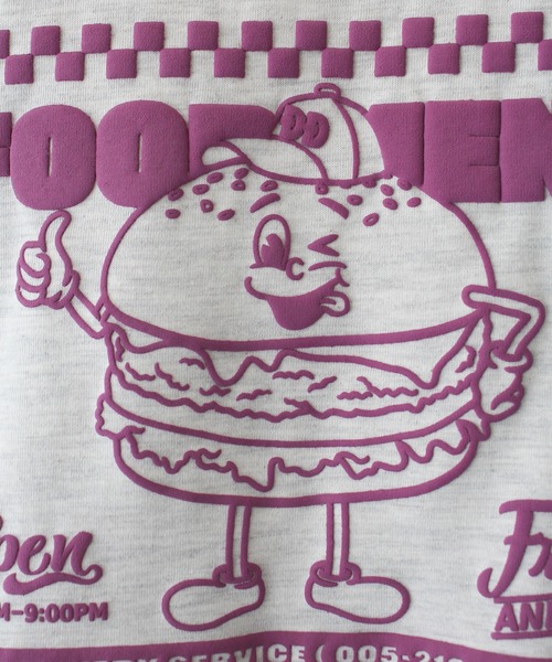 SpRay(スプレイ)の「バーガーメニュー BIG Tシャツ(Tシャツ/カットソー・レディース・スミクロ/イエロー/オートミール/ブルー/オフホワイト・FREE)」の19枚目の写真