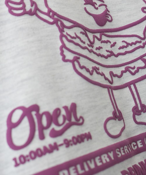 SpRay(スプレイ)の「バーガーメニュー BIG Tシャツ(Tシャツ/カットソー・レディース・スミクロ/イエロー/オートミール/ブルー/オフホワイト・FREE)」の20枚目の写真