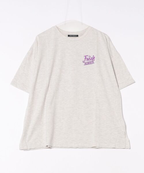SpRay(スプレイ)の「バーガーメニュー BIG Tシャツ(Tシャツ/カットソー・レディース・スミクロ/イエロー/オートミール/ブルー/オフホワイト・FREE)」の7枚目の写真