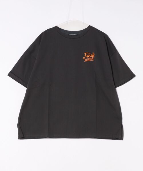 SpRay(スプレイ)の「バーガーメニュー BIG Tシャツ(Tシャツ/カットソー・レディース・スミクロ/イエロー/オートミール/ブルー/オフホワイト・FREE)」の8枚目の写真