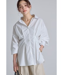 スタンドカラーオーガンジーシャツ（Standcollar Organdy Blouse