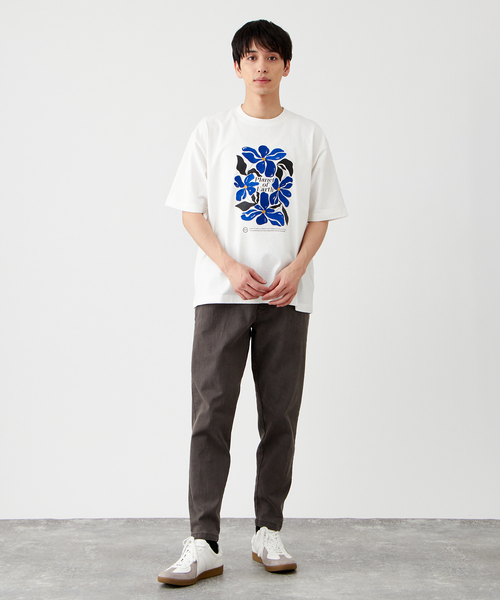 B.C STOCK(ベーセーストック)の「【PLANET OF EARTH】フラワー エンブロイダリーTシャツ(Tシャツ/カットソー・メンズ・ホワイト/チャコールグレー/グレー/アイボリー・SMALL/MEDIUM/LARGE)」の12枚目の写真