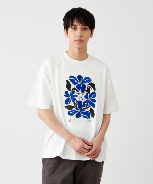 B.C STOCK(ベーセーストック)の「【PLANET OF EARTH】フラワー エンブロイダリーTシャツ(Tシャツ/カットソー・メンズ・ホワイト/チャコールグレー/グレー/アイボリー・SMALL/MEDIUM/LARGE)」の11枚目の写真