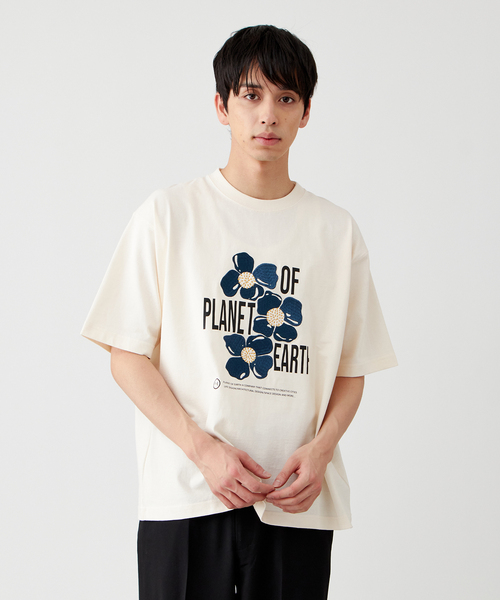 【国内発送】エンブロイダリー コットンTシャツ エンブロイダリーTシャツ/TBES-471