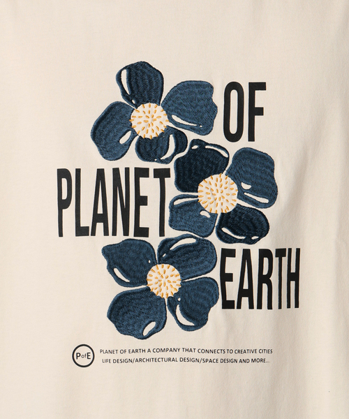 B.C STOCK(ベーセーストック)の「【PLANET OF EARTH】フラワー エンブロイダリーTシャツ(Tシャツ/カットソー・メンズ・ホワイト/チャコールグレー/グレー/アイボリー・SMALL/MEDIUM/LARGE)」の22枚目の写真