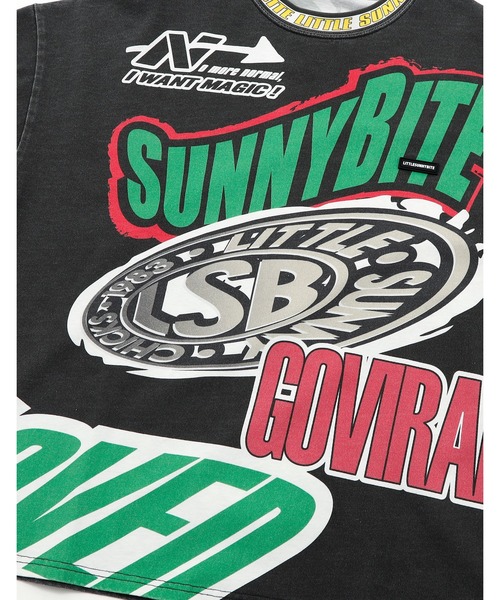 Little sunny bite（リトルサニーバイト）の「racer long tee（Tシャツ/カットソー・レディース・グリーン/ブラック/ブルー・SMALL/MEDIUM）」の8枚目の写真