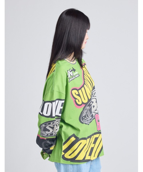 Little sunny bite（リトルサニーバイト）の「racer long tee（Tシャツ/カットソー・レディース・グリーン/ブラック/ブルー・SMALL/MEDIUM）」の17枚目の写真