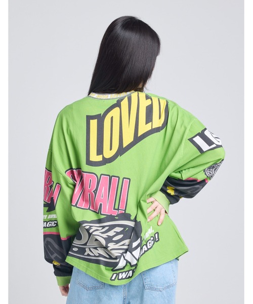 Little sunny bite（リトルサニーバイト）の「racer long tee（Tシャツ/カットソー・レディース・グリーン/ブラック/ブルー・SMALL/MEDIUM）」の18枚目の写真