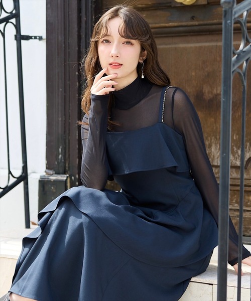 【新品未使用】Swingle ワンピース セール 50%OFF】千鳥ショートジャケット×ワンピースセットアップ