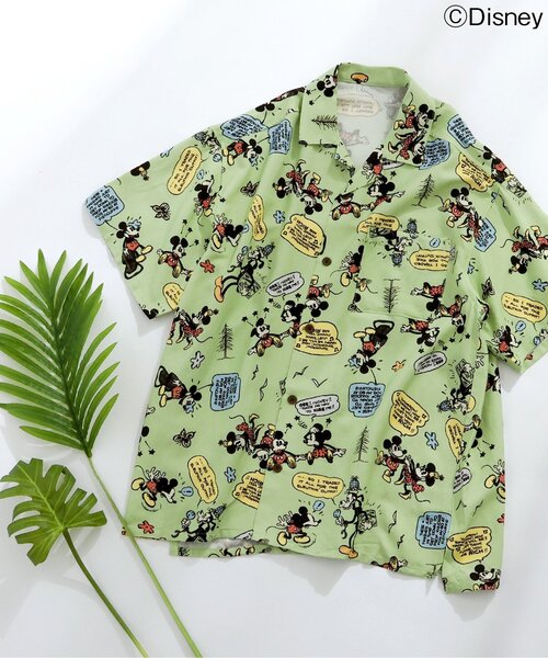 Disney(ディズニー)の「【ディズニーキャラクター】アロハシャツ(オトナ)(シャツ/ブラウス・メンズ・アイボリー/ピンク/グリーン・MEDIUM/LARGE)」の2枚目の写真