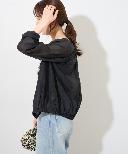 JOURNAL STANDARD relume（ジャーナルスタンダード　レリューム）の「シアージップブルゾン（その他アウター・レディース・ブラック/ベージュ・FREE）」の8枚目の写真