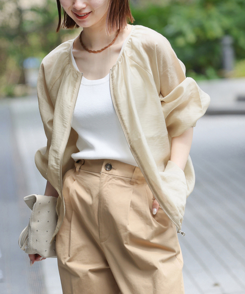 JOURNAL STANDARD relume（ジャーナルスタンダード　レリューム）の「シアージップブルゾン（その他アウター・レディース・ブラック/ベージュ・FREE）」の16枚目の写真