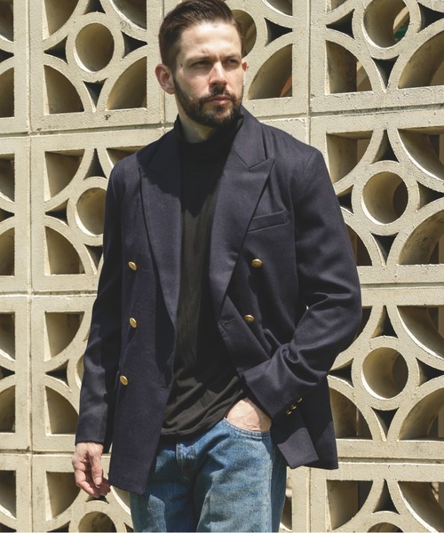 MR.OLIVE（ミスターオリーブ）の「PREMIUM WOOL SAXONY / BOUBLE BREASTED BLAZER（テーラードジャケット・メンズ・ネイビー・SMALL/MEDIUM/LARGE）」の10枚目の写真