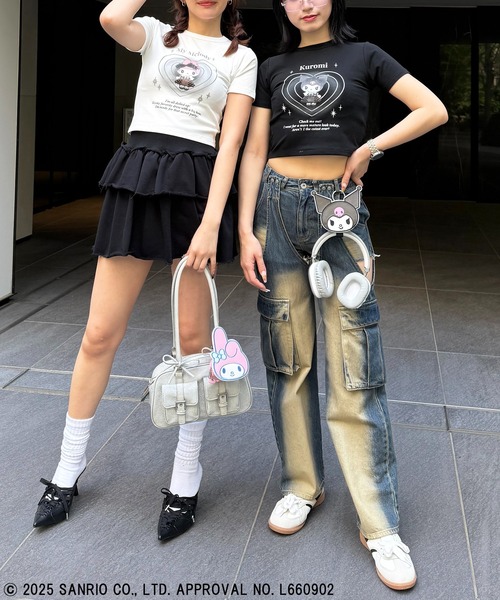 4GEEKS BY SPIRALGIRL（フォーギークスバイスパイラルガール）の「【Sanrio characters/サンリオキャラクターズ】クロミＴシャツ（Tシャツ/カットソー・レディース・ブラック・FREE）」の5枚目の写真
