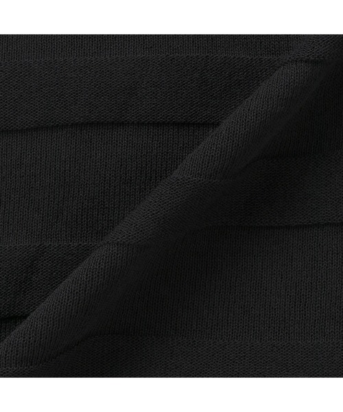 TOKYO SHIRTS(トウキョウシャツ)の「シャドーボーダー トッパーカーディガン(ニット/セーター・レディース・ラベンダー/ブラック・L/M)」の6枚目の写真